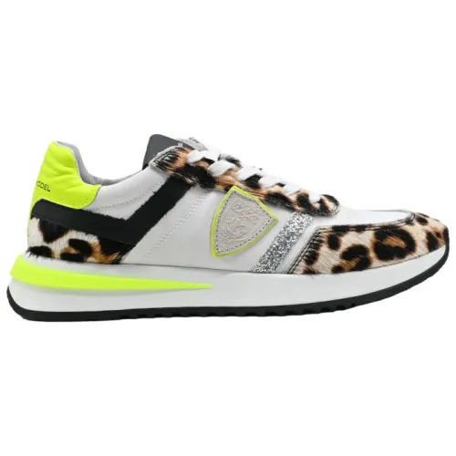 Philippe Model , Leopard Print Low Top Sneakers ,Multicolor female, Sizes: