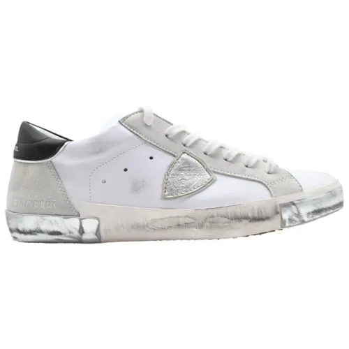Philippe Model , Low Man Sneakers Iris White Silver ,Multicolor male, Sizes: