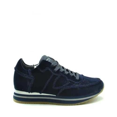 Philippe Model , Low Top Navy Blue Sport Shoes ,Blue female, Sizes: