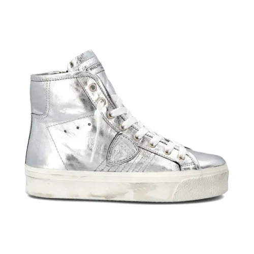 Philippe Model , Prsx High Top Sneakers ,Gray female, Sizes: