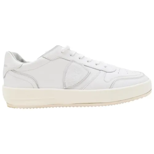 Philippe Model , White Low Top Sneakers ,White male, Sizes: