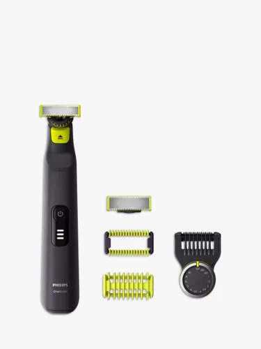 Philips OneBlade Pro 360 QP6541/15 Trim, Edge, Shave for Face & Body with 14-in-1 Adjustable Comb, Black - Black - Male