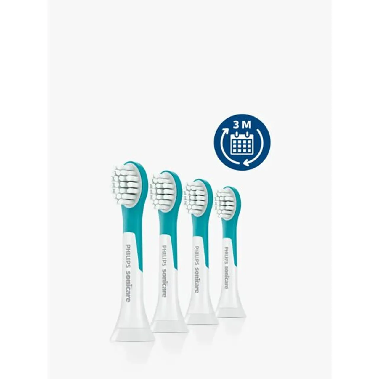 Philips Sonicare For Kids HX6034/33 Replacement Brush Heads, Pack of 4 - White - Unisex