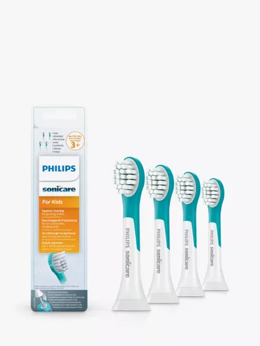 Philips Sonicare For Kids HX6034/33 Replacement Brush Heads, Pack of 4 - White - Unisex