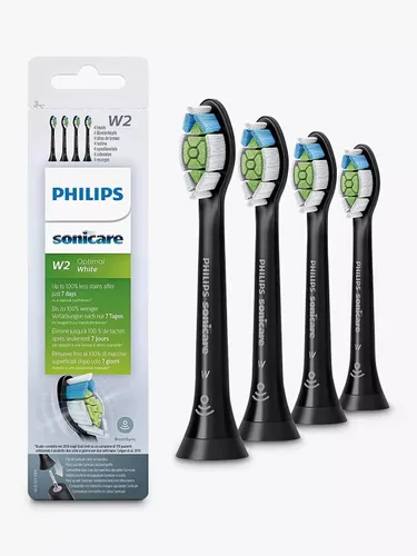 Philips Sonicare HX6064 Optimal White Replacement Brush Heads, Pack of 4 - Black - Unisex