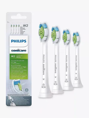 Philips Sonicare HX6064 Optimal White Replacement Brush Heads, Pack of 4 - White - Unisex