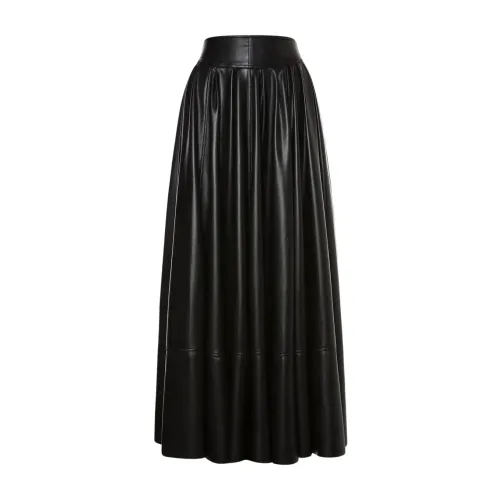 Philosophy di Lorenzo Serafini , Coated Fabric Maxi Skirt ,Black female, Sizes: