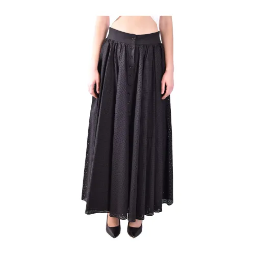 Philosophy di Lorenzo Serafini , Elegant Maxi Skirt for Women ,Black female, Sizes: