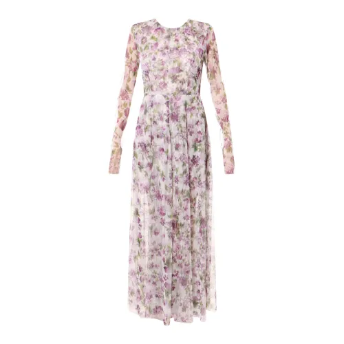 Philosophy di Lorenzo Serafini , Floral Pattern Long Dress ,Purple female, Sizes: