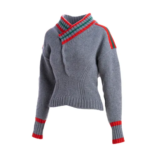 Philosophy di Lorenzo Serafini , Grey Sweaters with Classic College Style ,Gray female, Sizes: