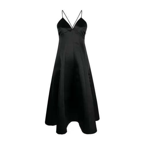 Philosophy di Lorenzo Serafini , J0555 Nero Long Dress ,Black female, Sizes: