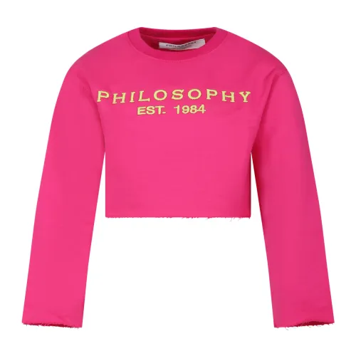 Philosophy di Lorenzo Serafini , Pffe011 0 Ff002 8014 Round Neck Sweatshirts ,Pink female, Sizes: