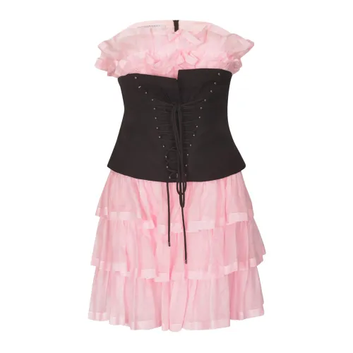 Philosophy di Lorenzo Serafini , Short Cotton Dress ,Pink female, Sizes:
