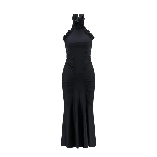 Philosophy di Lorenzo Serafini , Stretch Jersey Drapery Dress ,Black female, Sizes: