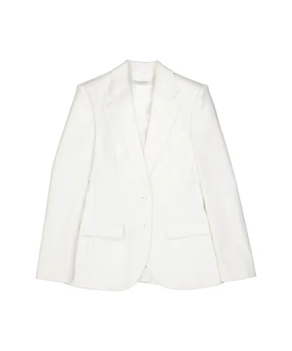 Philosophy Di Lorenzo Serafini Womens Flared Jacket - White Cotton