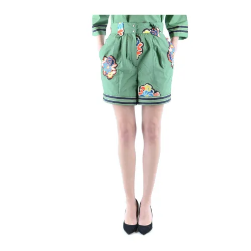 Philosophy di Lorenzo Serafini , Women`s Multicolor Shorts ,Green female, Sizes: