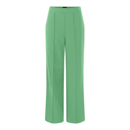 Pieces , 17113859 Cropped Trousers ,Green female, Sizes: