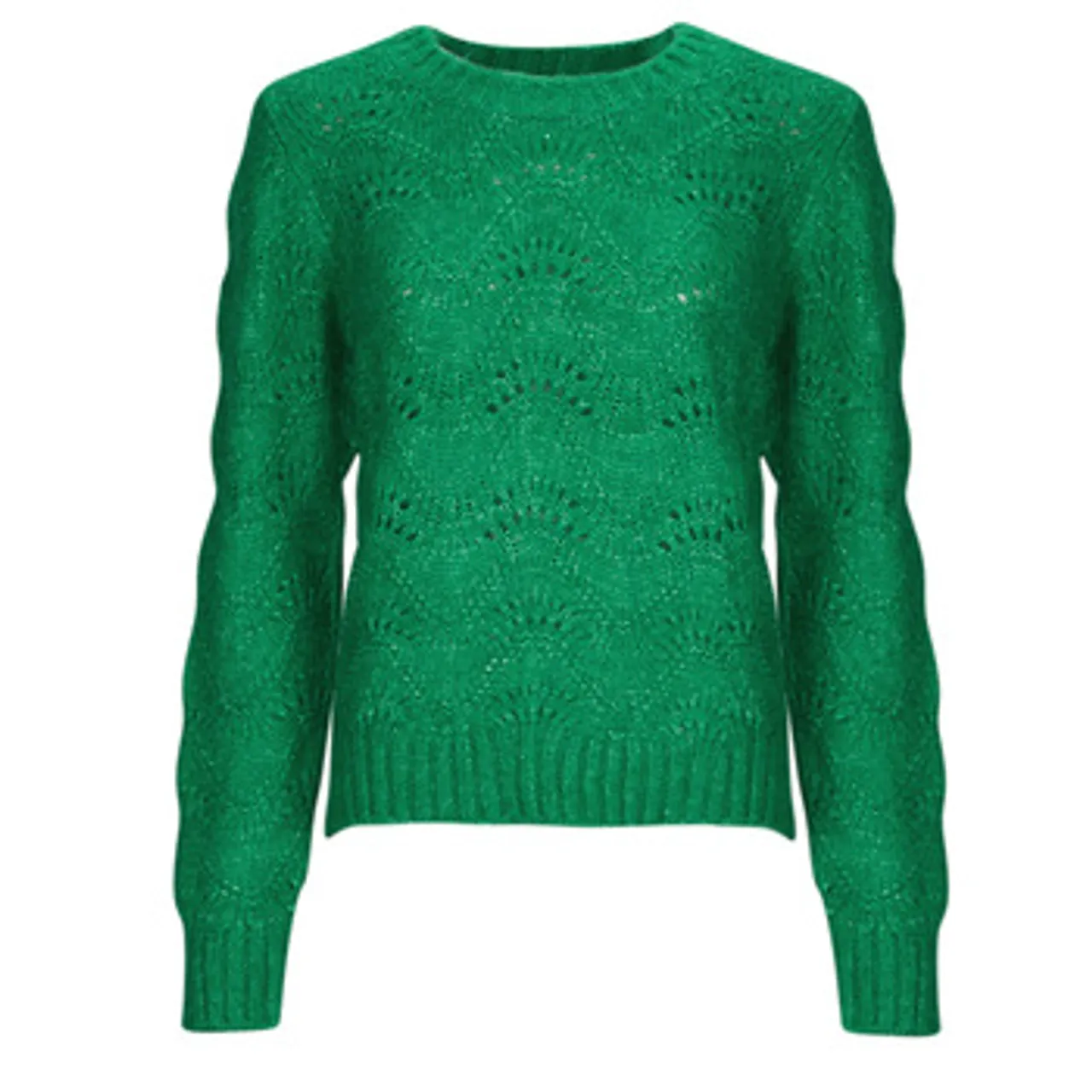 Pieces  PCBIBBI LS O-NECK KNIT NOOS BC  women's Sweater in Green