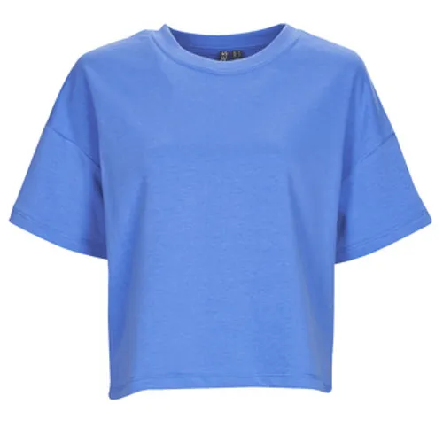 Pieces  PCCHILLI SUMMER 2/4 LOOSE SWEAT  women's T shirt in Blue