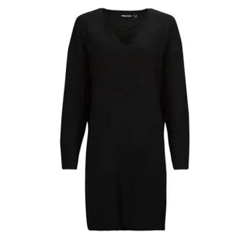 Pieces  PCJULIANA LS V-NECK KNIT DRESS NOOS BC  women's Dress in Black