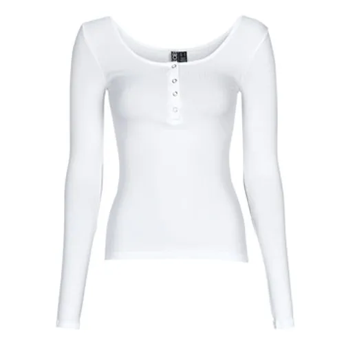 Pieces  PCKITTE LS TOP  women's  in White