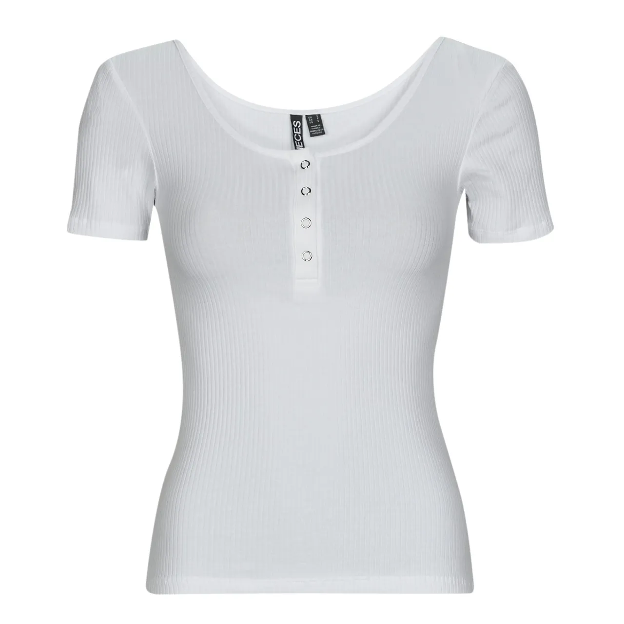 Pieces  PCKITTE SS TOP  women's T shirt in White