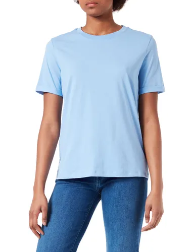 PIECES Women's Pcria Ss Fold Up Solid Tee Noos Bc T-Shirt