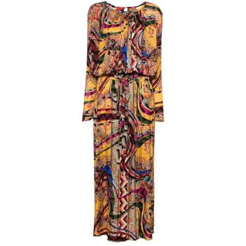 Pierre-Louis Mascia , Silk Maxi Dress Elevate Look Daytime ,Multicolor female, Sizes: