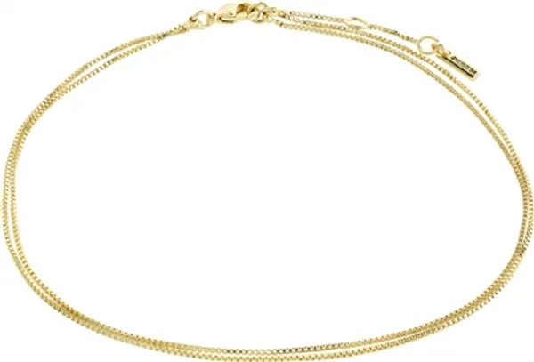 Pilgrim Care Recycled Layered Anklet - Gold
