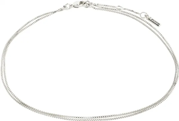 Pilgrim Care Recycled Layered Anklet - Silver