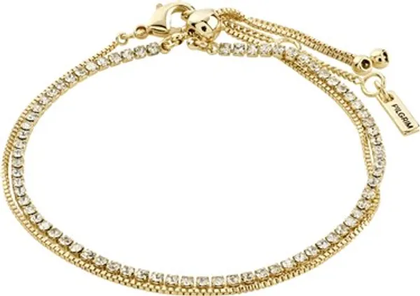 Pilgrim Gold Mille Layered Crystal Bracelet - Gold