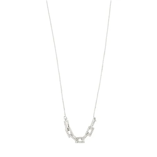Pilgrim Silver Coby Recycled Crystal Links Necklace - Silver