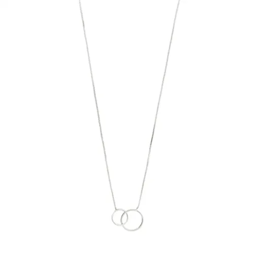Pilgrim Silver Vivane Interlocking Necklace & Earstuds Gift Set - Silver