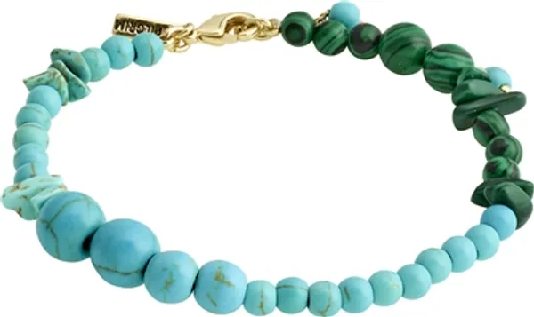 Pilgrim Soulmates Turquoise + Malachite Bracelet - 18cm