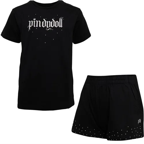 Pindydoll Girls T-Shirt And Shorts Set Black