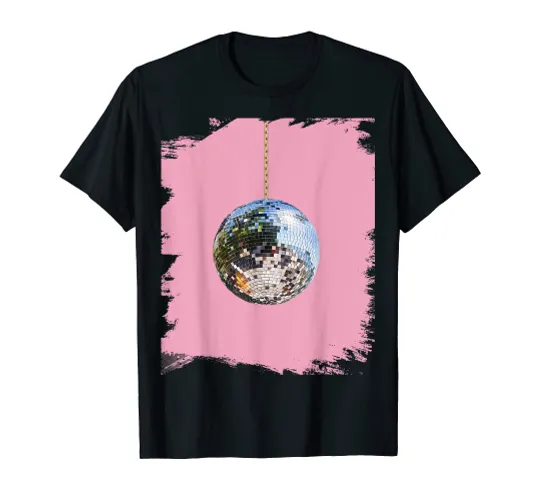 Pink Disco Ball Club Retro Cute T-Shirt
