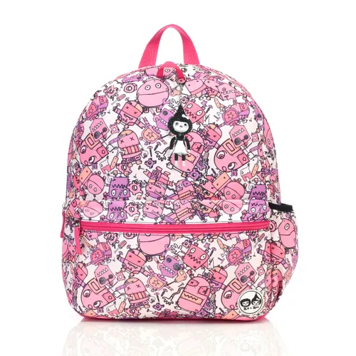 Pink Robot Kids Children Junior Backpack Rucksack Schoolbag