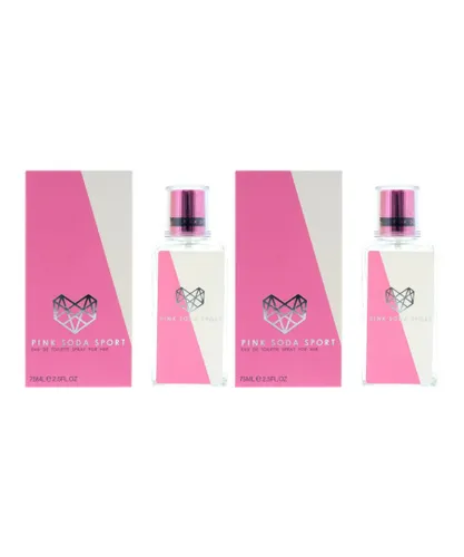 Pink Soda Womens Sport Eau de Toilette 75ml Spray For Her x 2 - One Size