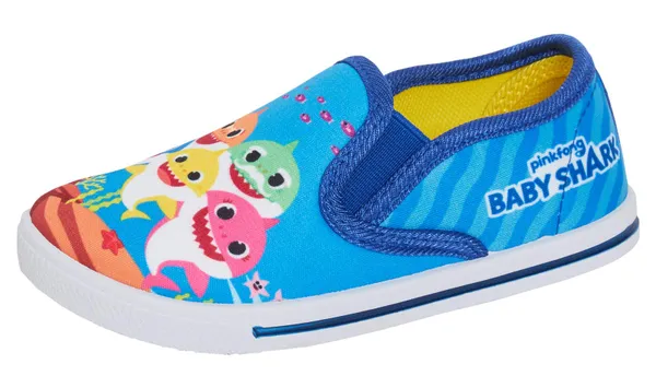 Pinkfong Baby Shark Kids Canvas Pumps Slip On Summer Shoes