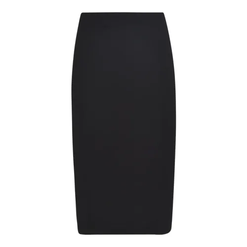 Pinko , Black Rear Slit Midi Skirt ,Black female, Sizes:
