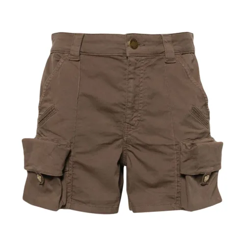 Pinko , Brown Shorts with Low Heel ,Brown female, Sizes: