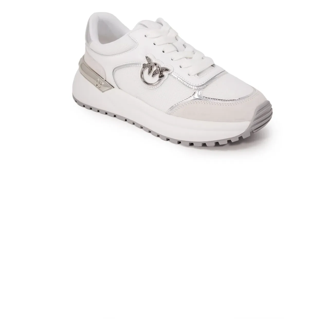Pinko , Calf Sneakers - Spring/Summer Collection ,White female, Sizes: