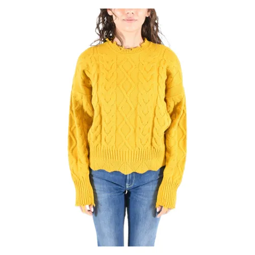 Pinko , Chianti Sweater ,Yellow female, Sizes:
