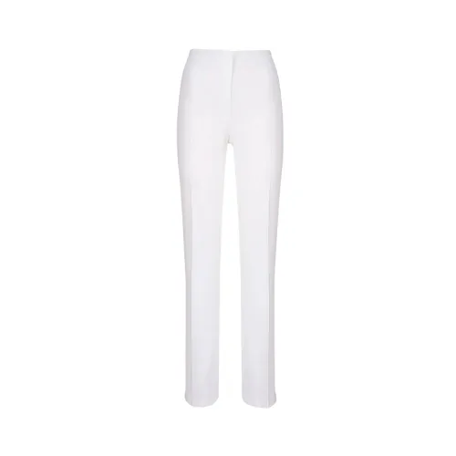 Pinko , Cotton Blend Trousers ,White female, Sizes: