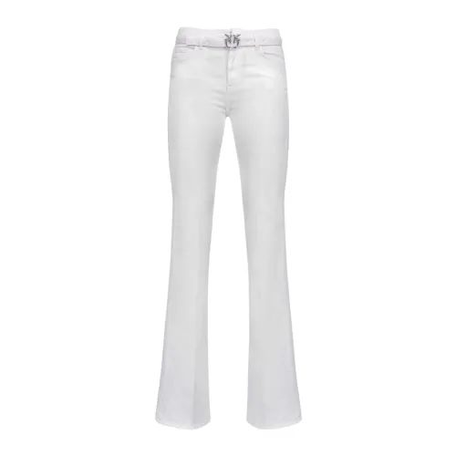 Pinko , Flora Flare Jeans ,White female, Sizes: