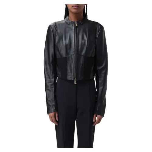 Pinko , Leather Jacket ,Black female, Sizes: