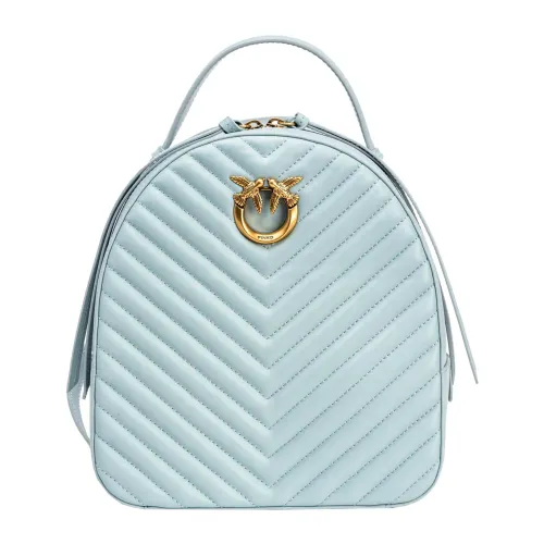 Pinko , Love Click Classic Light Blue Backpack ,Blue female, Sizes: ONE SIZE