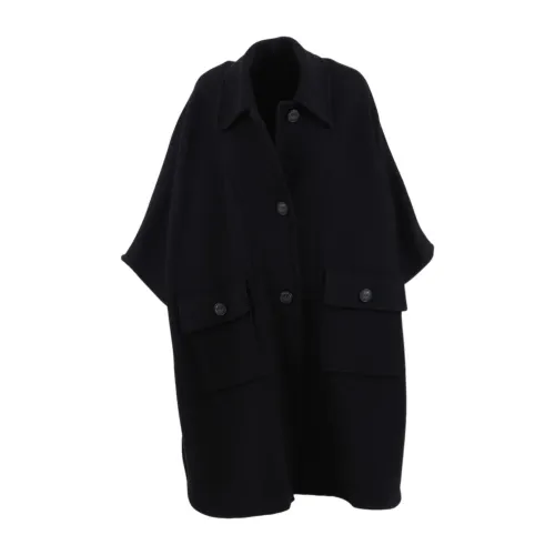 Pinko , Midi Wool Blend Coat ,Black female, Sizes: