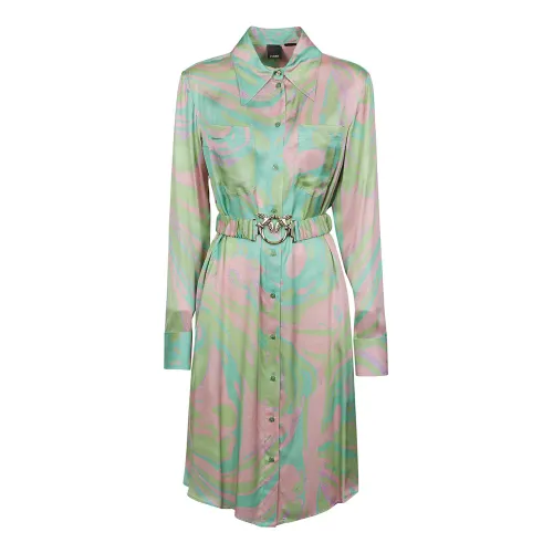 Pinko , Multicolor Cassiopea Chemisier Dress ,Multicolor female, Sizes: