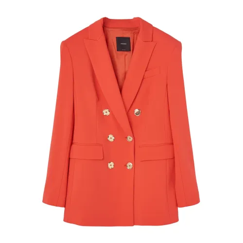 Pinko , Orange Buttoned Americana Jacket ,Orange female, Sizes: